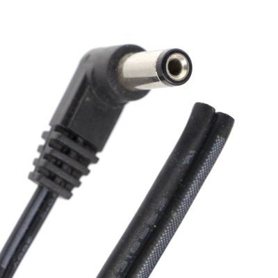 90度 右角 DC バレル ジャック 2.1x5.5mm 男性 女性 フリーエンド オープン ピッグテール DC 電源ケーブル