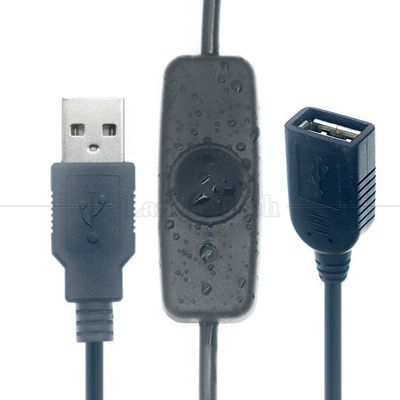 防水カバー インディケーターライト 男性から女性 USB電源 ON OFF 充電スイッチケーブル
