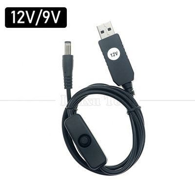 高品質のブースター 5V USBから 12V 9V DC 5.5x2.1mm バレル ジャック 電源充電器 ON OFFケーブルとスイッチをルーター扇風機 LED ストライプ