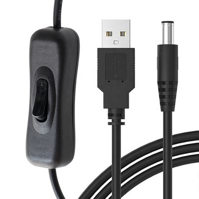 1m 5V USBからDC 5.5x2.1mm 電源充電器拡張ケーブル