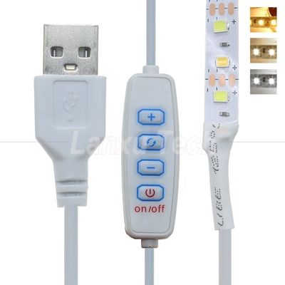 5V出力 ステップレスディミング ON OFF スイッチ LEDライトストライプランプのUSBディマーケーブル