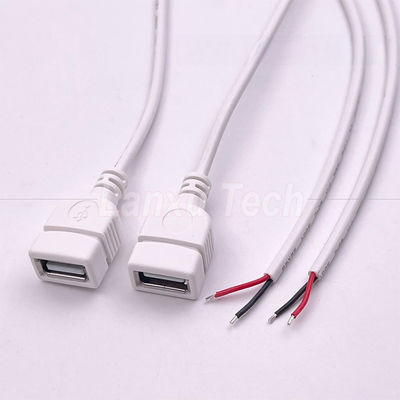 5V ホワイトUSB 女性 裸のワイヤーを開ける