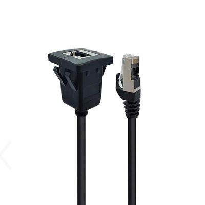 スクウェア・スナップ・オン・ヘッド RJ45 防水延長ケーブル ロープ・マウント・パネル 車用 トラック用 ボート用 バイク用 コンピュータ
