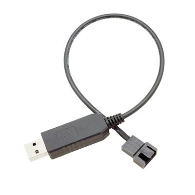 USB 5V から 12V ウォルテージ ステップアップ 3ピンと 4ピン PC ファンの電源アダプターケーブル