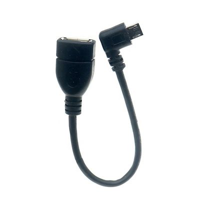 ポータブルショート 90 度 右角 マイクロ V8 から USB 女性ソケット OTG アダプタケーブル 携帯電話 ラップトップ