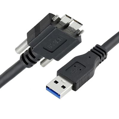 超高速データ 5Gbps スクリューロックパネル マウント マイクロB 3.0からUSB 3.0A拡張ケーブル