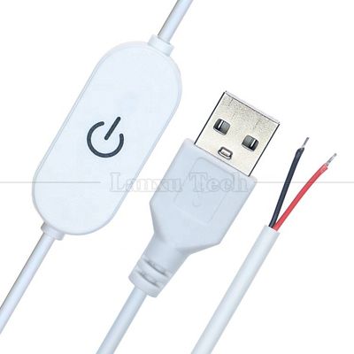 5V 1mオンオフ スイッチコントローラ USBから開いたワイヤー端ケーブル 3w 5w LEDストライプライトランプのためのタッチディマー