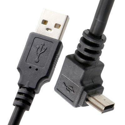 OEM 右左上下 90度角度 MINI USBケーブル PS3コントローラ MP3カメラ