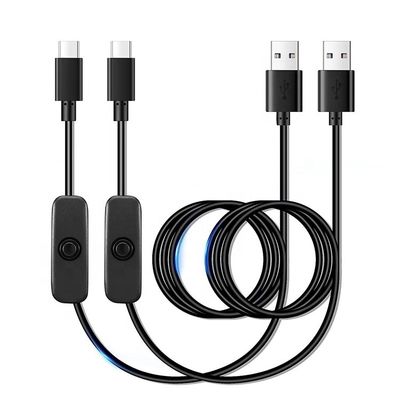 1m 5V 3A USB Type C 充電器電源ケーブル ラズベリーパイのスイッチ ON OFF