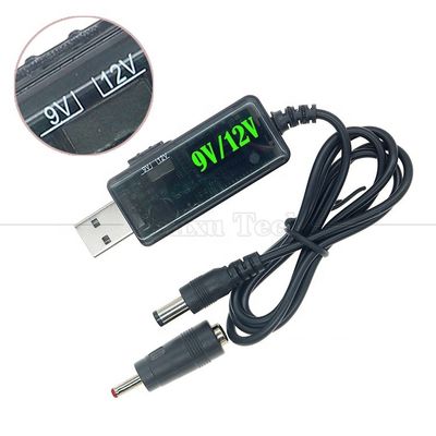 1m Drok 5V USB to Boost 9V 12V ス텝アップ マルチ出力 DCコンバーターケーブル ルータモデム