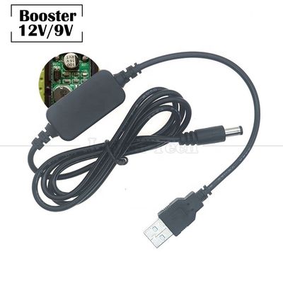 ハイパワーUSBからDC 5.5x2.1mm ジャック 12V 9V出力ブースター変換アダプターケーブル Wifi ルータ モデム Led Strip GPS