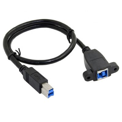 スクリューロックスタッド 男性から女性パネルマウント USB 3.0タイプBプリンター拡張ケーブル