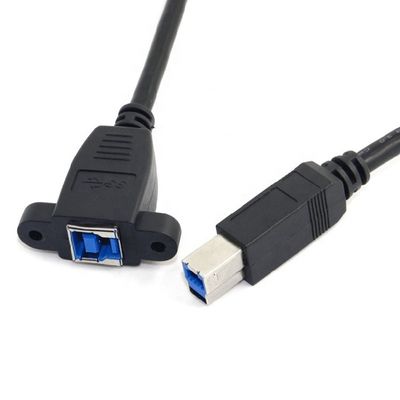 スクリューロックスタッドパネルマウント 男性から女性 USB 3.0タイプBケーブル