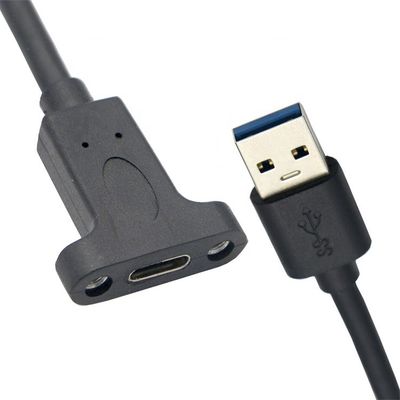 スクリューロックスタッド USB 3.0 A 男性からUSBタイプC 3.1 女性パネルマウント USB 3.0拡張ケーブル
