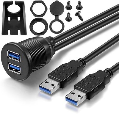 防水 男性から女性 アウックス カーダッシュボード パネル バイク用 USB 3.0 フルッシュマウント延長ケーブル