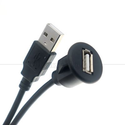 カー・オーディオ・ステレオ・ダッシュボード 男性から女性へ フラッシュ・パネル マウント USB2.0型A拡張ケーブル