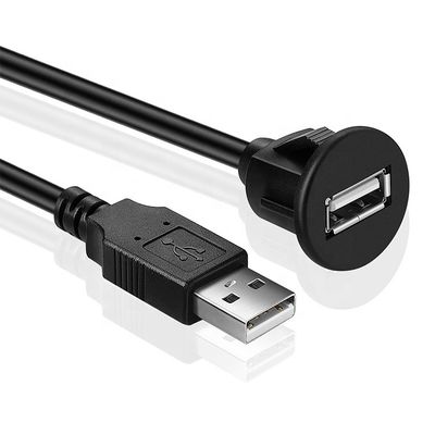 車用オーディオダッシュボード フラッシュマウントパネル USB 2.0 車用トラック ボート用オートバイ用拡張ケーブル