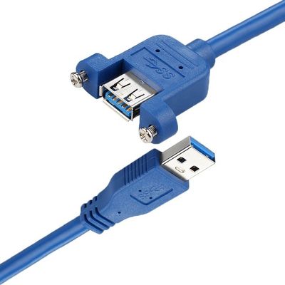 高速データ 5Gbps USB 3.0タイプA 男性から女性パネルマウント USB 3.0拡張ケーブル