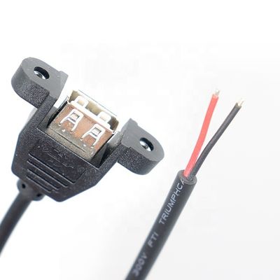 パーソナライズされたパネルマウント USBタイプA 女性開く裸の端ケーブル