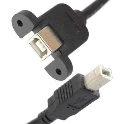 スクリューロック ミニマイクロBタイプC RJ45 イーサネット 男性から女性USBパネルマウント拡張ケーブル
