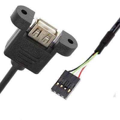カスタムスクリューロックリングスタッド 1M 2M 女性 USB A パネルマウント Dupont接続ケーブル