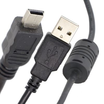 1.5m USB A から Mini B 5PIN USB 2.0 データ充電 OTGケーブル フェライト