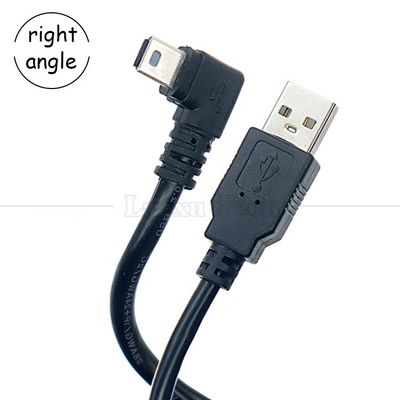 1m 2m 3m 5m 90度 L形 右左角 USB 2.0 A 男性からミニ B 5ピン USB データ充電ケーブル MP3 カメラ