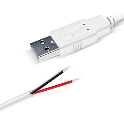 カスタム 1m 2m 3m ホワイト USB A 男性からオープンエンド 缶詰のワイヤ ブレイクアウト拡張ケーブル