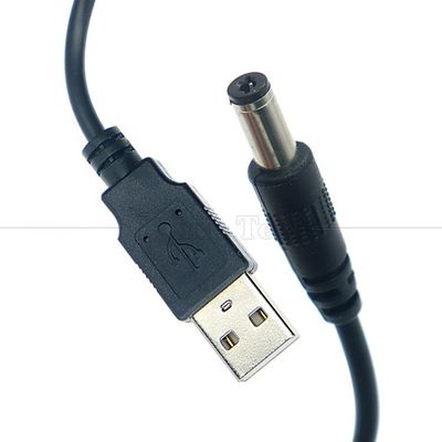 1m 3m 5m 10m 1A 2A 5A USB A 男性からDC 5.5x2.1mm 3.5 1.35 4.0 1.7 バレルジャック パワーチャージャーケーブル LED CCTV カメラ