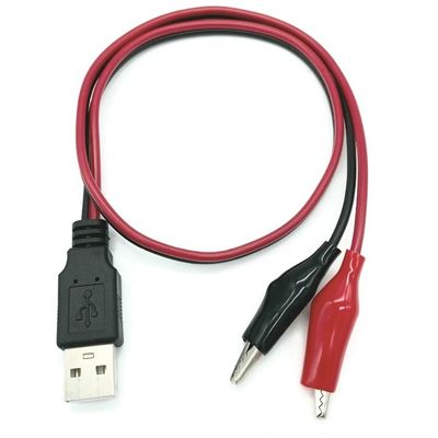 クロコディールクランプ アリガタークリップ USB A 男性 テストワイヤ アダプタケーブル 試験回路