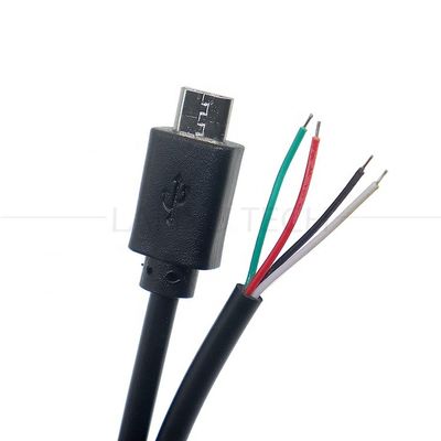 OEM カスタム マイクロB V8 5ピン USB 男性からオープンピグテール裸線ケーブル