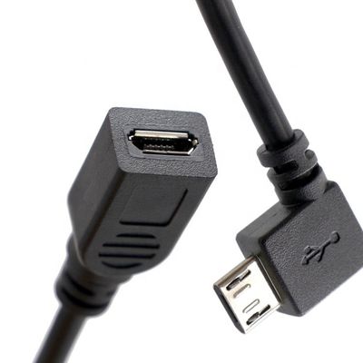 90 度 左 右 上 下 角 男性から女性 マイクロB USB 2.0拡張ケーブル