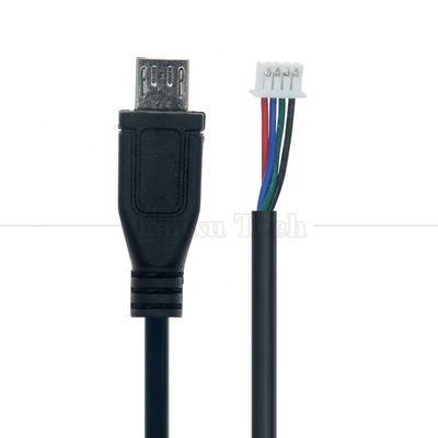 OEM カスタマイズされたマイクロUSBからJST 4ピン 1.25mmピッチケーブル