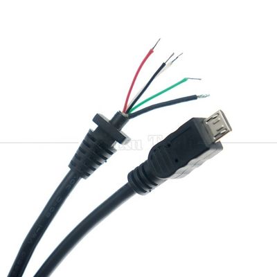 カスタム データ 充電 シールド マイクロUSB オープン 缶詰状のワイヤ エンド ピグテール 電力 充電ケーブル