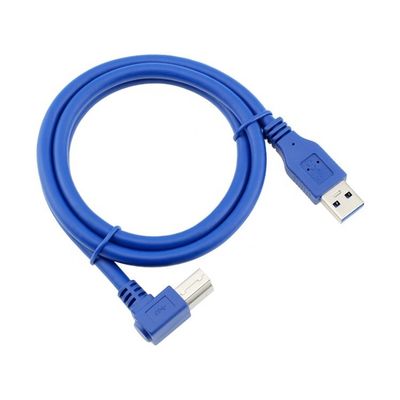 高速 5Gbps 90度 右角 USB 3.0 A 男性からUSB B型プリンターケーブル Epson HP