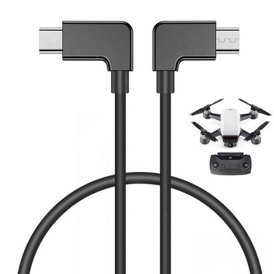 90度角 マイクロBからC型USBケーブル