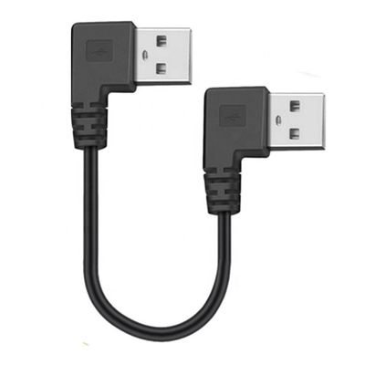 カスタム 0.25M 0.3M 90 度直角 男性USBから右角 男性USB2.0ケーブル