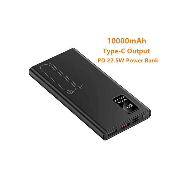 屋外ポータブル 10000mah パワーバンク LEDディスプレイ PD QC3.0 22.5W 急速充電 スリム パワーバンク 10000mAh iPhone 15用のUSB-C充電器 0