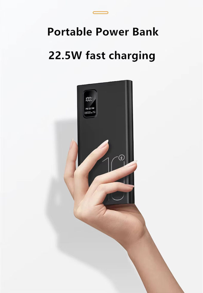 屋外ポータブル 10000mah パワーバンク LEDディスプレイ PD QC3.0 22.5W 急速充電 スリム パワーバンク 10000mAh iPhone 15用のUSB-C充電器 2