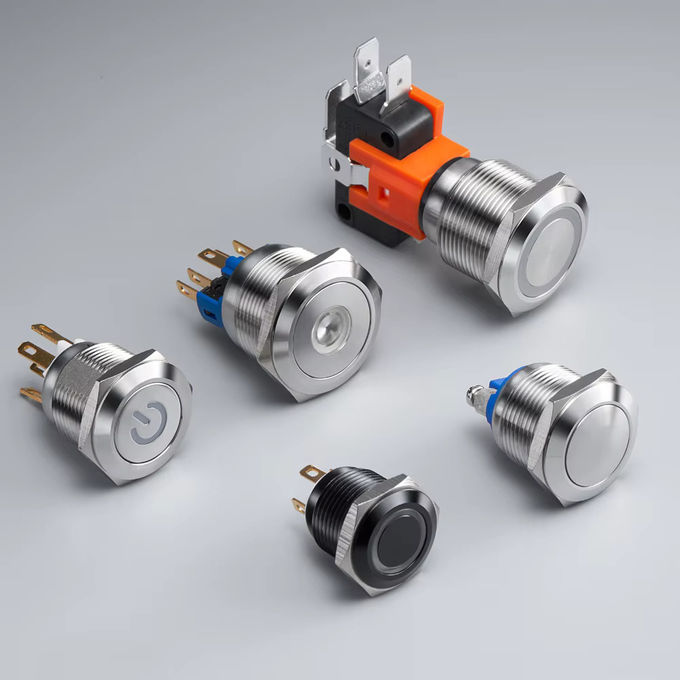 12mm 16mm 19mm 22mm 25mm 28mm 30mm 40mm 押すボタンのスイッチ 固定 瞬間の照明 防水ボタンのスイッチ 3